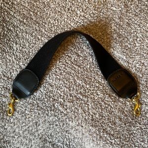 Clare V SHORTIE shoulder strap, black webbing